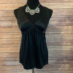 Silk black tank camisole